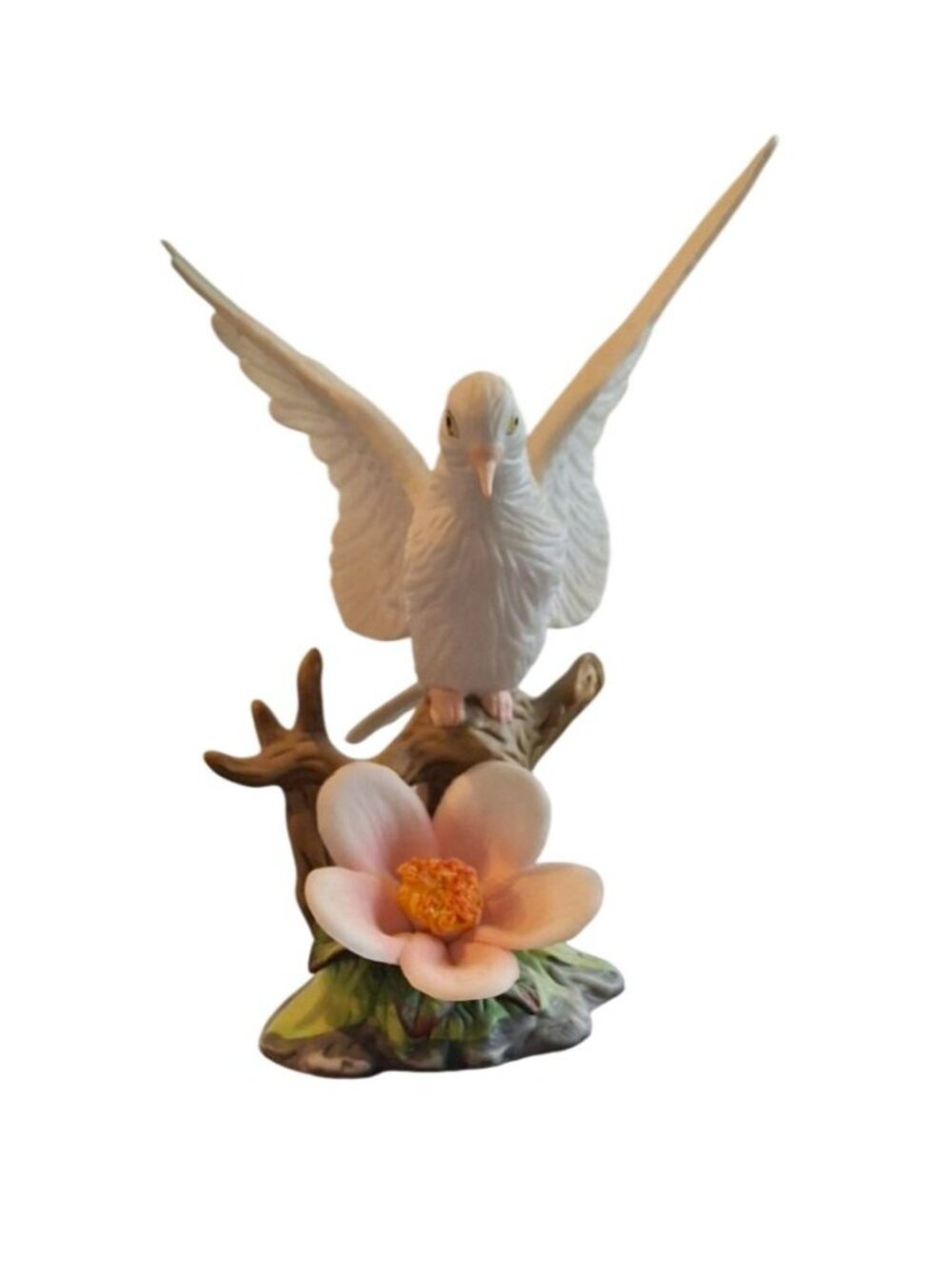 Vintage Wellington Collection Porcelain Dove Figurine Bird Statue Floral Decor